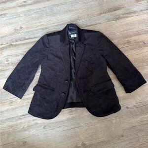 Crewcuts Black Velvet Thompson Blazer Size 2